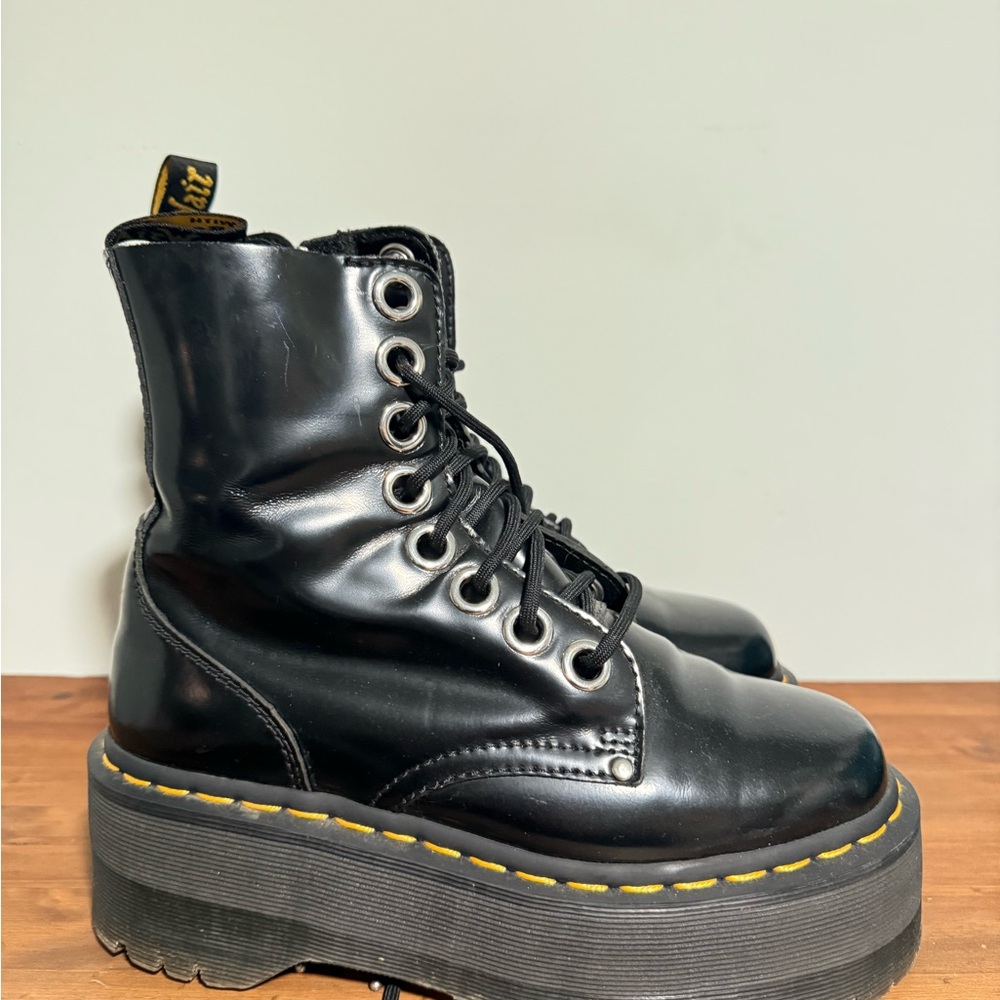 Black Platform Boots
Worn 5x 
A little scuff on one shoe